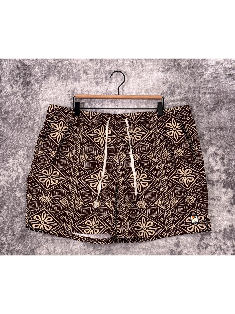 Marine Layer Archive Swim Trunks XXL Mens Floral Print Drawstring Swimwear 7"